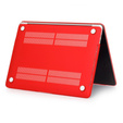 Etui do Macbook Air 13 A1466/A1369, Hard Case Obudowa, Pokrowiec Półprzezroczysty Czerwony