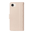 Etui z klapką do iPhone 16E, Rhombus Crossbody Leather, beżowe