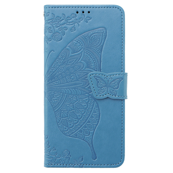 Etui z klapką do Xiaomi Poco F6 Pro, Butterfly, niebieskie