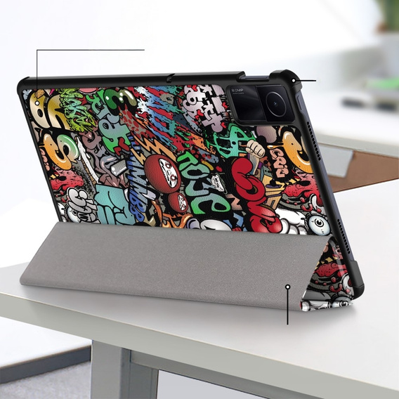 Etui do Xiaomi Redmi Pad SE 11", Smartcase, graffiti