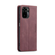 Etui CASEME do Xiaomi Redmi Note 10 / 10S, Leather Wallet Case, bordowe