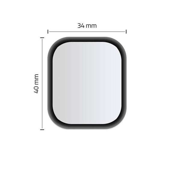 Szkło Hybrydowe Hofi Glass Pro+ do Apple Watch 4 / 5 / 6 / SE (44MM), czarne
