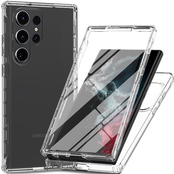 Etui do Samsung Galaxy S24 Ultra, Shockproof, z folią, przezroczyste