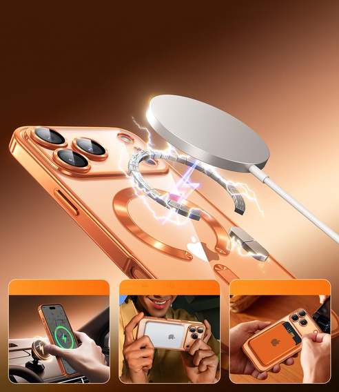 Etui Electro MagSafe do iPhone 17 Pro, pomarańczowy