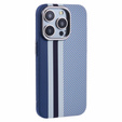 Etui do iPhone 15 Pro, Carbon Fiber MagSafe, niebieskie
