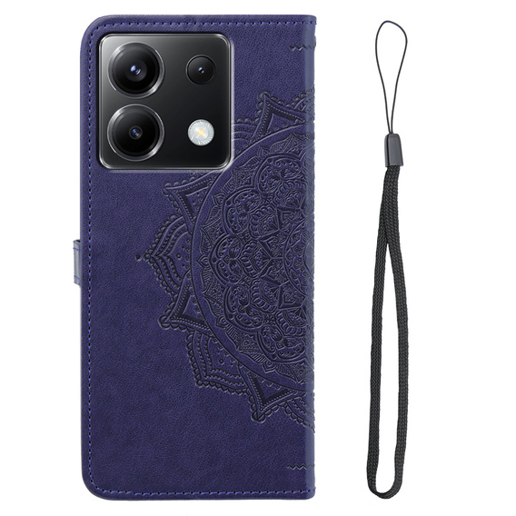 Etui z klapką do Xiaomi Poco X6 5G, Mandala, fioletowe