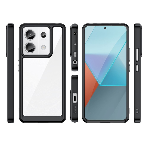 Etui do Xiaomi Redmi Note 13 Pro 5G, Fusion Hybrid, przezroczyste / czarne