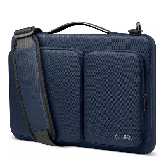 Tech-Protect Defender Bag, Etui Torba do laptopów 15-16 cali, Granatowa