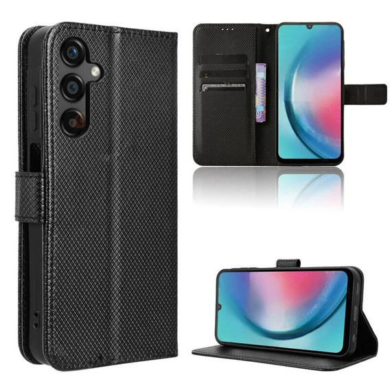 Etui z klapką do Samsung Galaxy M55 5G, Wallet Smart Magnet, czarne