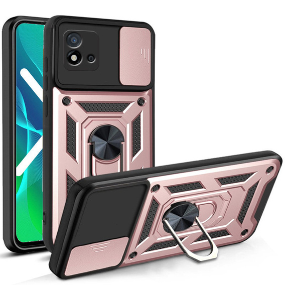 Etui pancerne do Realme C11 2021, CamShield Slide, różowe rose gold