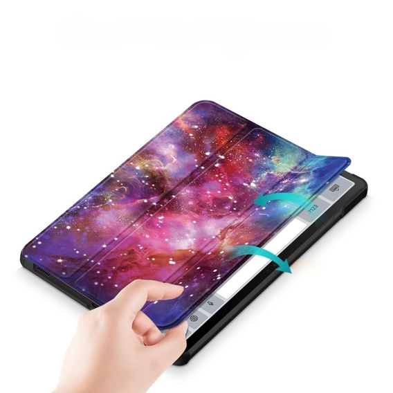 Etui do Samsung Galaxy Tab S9, Smartcase Hybrid z miejscem na rysik, galactic