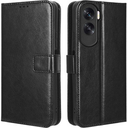 Etui z klapką do Honor 90 Lite 5G, Crazy Horse Wallet, czarne
