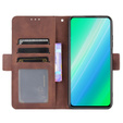 Etui z klapką do Motorola Edge 40 Pro, Card Slot, brązowe