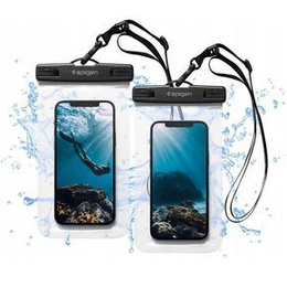 Wodoszczelne etui Spigen A601 Universal Waterproof Case 2-Pack – przezroczyste