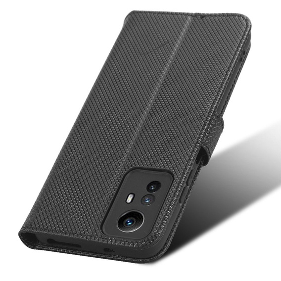 Etui z klapką do Xiaomi Redmi Note 12S 4G, Wallet Smart Magnet, czarne