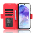Etui z klapką do Samsung Galaxy A35 5G, Card Slot, czerwone