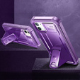 Etui pancerne do iPhone 12/12 Pro, Dexnor Full Body, fioletowe