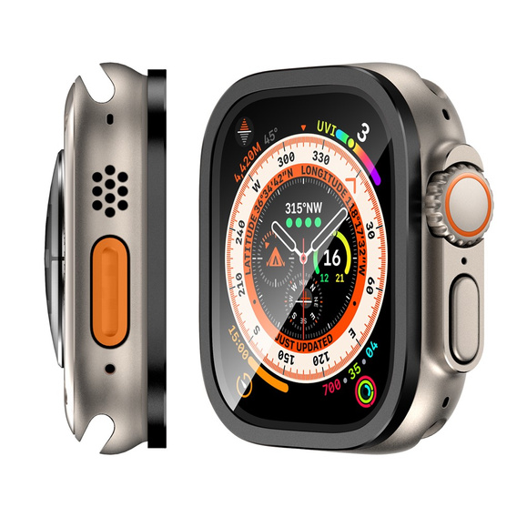 Ramka ochronna ze szkłem hartowanym do Apple Watch Ultra 1/2/3 49 mm