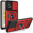 Etui pancerne do Motorola Moto G73 5G, CamShield Slide, czerwone