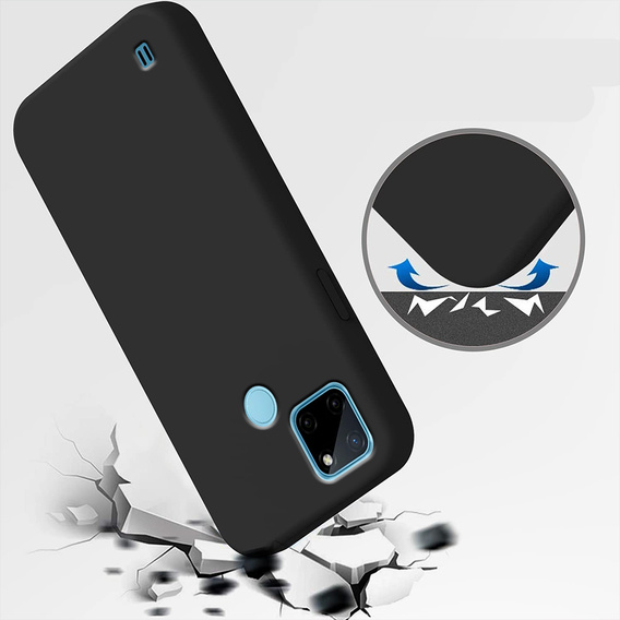 Etui do Realme C21Y / C25Y, Silicone Lite, czarne