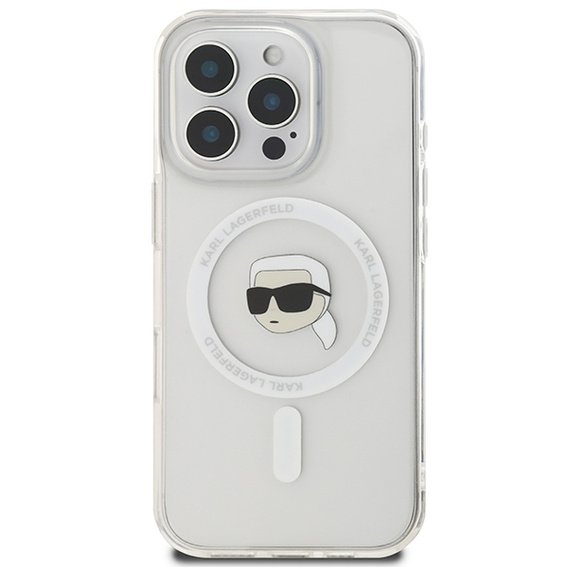 Etui Karl Lagerfeld IML Metal Karl Head MagSafe do iPhone 16 Pro Max