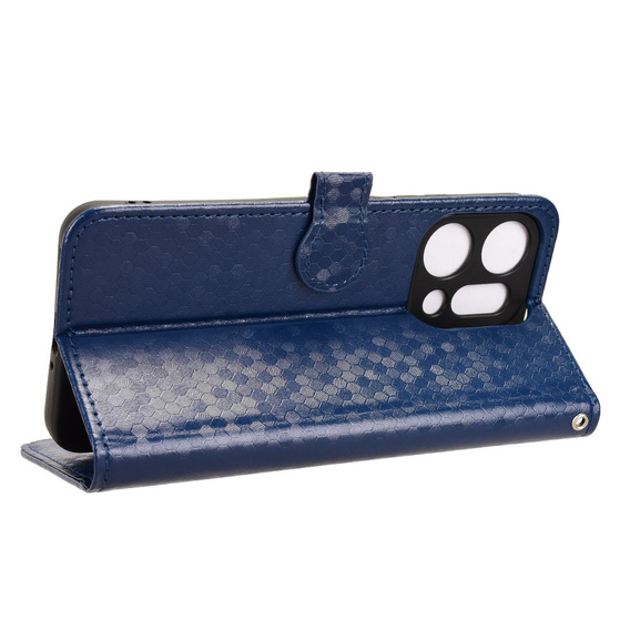 Etui z klapką do Oppo Reno 14, Wallet Rhombus, niebieskie