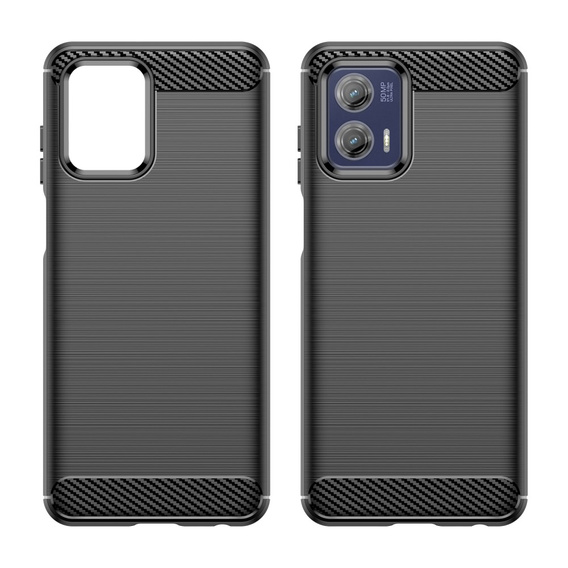 Etui do Motorola Moto G73 5G, Karbon, czarne