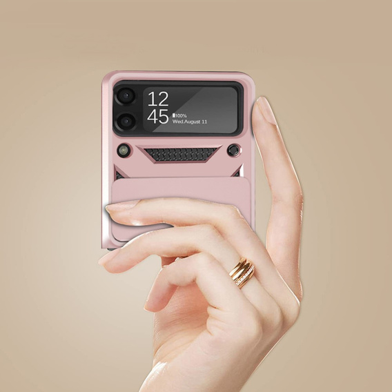 Etui pancerne do Samsung Galaxy Z Flip3 5G, CamShield Slide, różowe rose gold