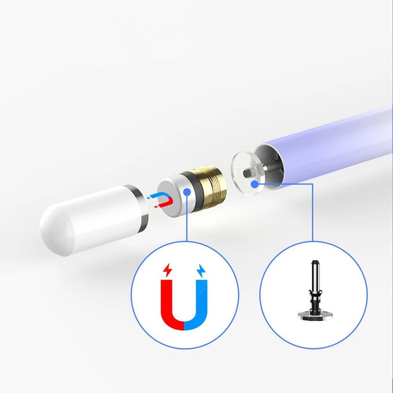 Tech-Protect Rysik Stylus Pen, Fioletowe - Białe