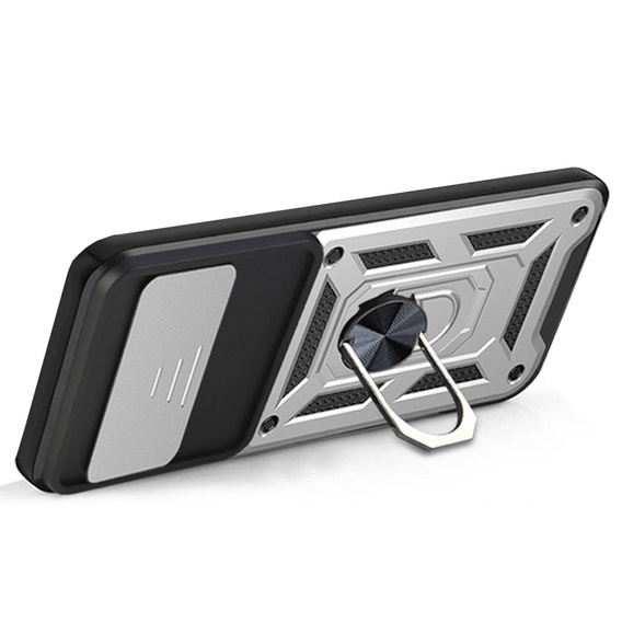 Etui pancerne do Realme 11 Pro 5G / 11 Pro+ 5G, CamShield Slide, srebrne