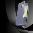 Etui do Samsung Galaxy A56 5G – skórzane z okienkiem Smart View i kieszenią na kartę, fioletowe