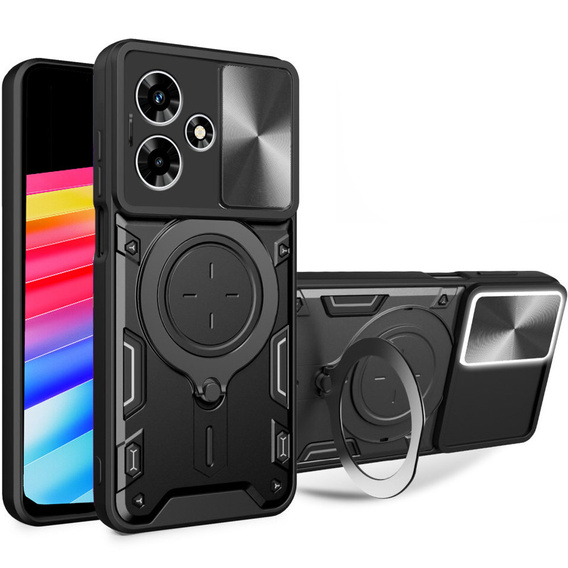 Etui pancerne do Infinix Hot 30 4G, CamShield Slide, czarne