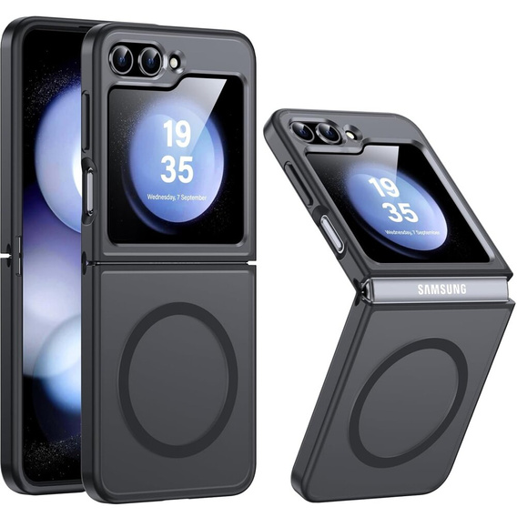 Etui do MagSafe do Samsung Galaxy Z Flip7 FE / Z Flip6, Hybrid Case Matte, czarne