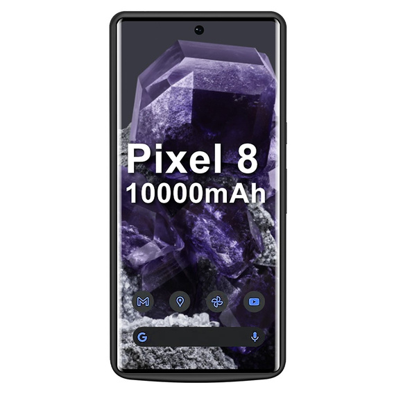 Etui z Baterią 10000mAh do Google Pixel 8, czarne