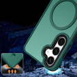 Etui do Samsung Galaxy S21 FE, do MagSafe, ERBORD Matt Case, zielony + Szkło na ekran