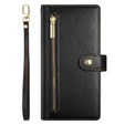 Etui z klapką do Oppo Reno 13F 5G, Wallet Zipper Pocket, czarne