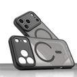 Etui matowe do iPhone 17 Pro Max, do MagSafe, z ochroną aparatów, czarne