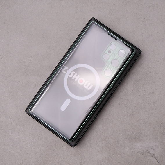 Etui Magnetic Dual Glass MagSafe do Samsung Galaxy S23 Ultra, zielone