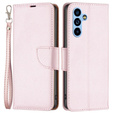 Etui z klapką do Samsung Galaxy A54 5G, Wallet Litchi Magnet, różowe rose gold