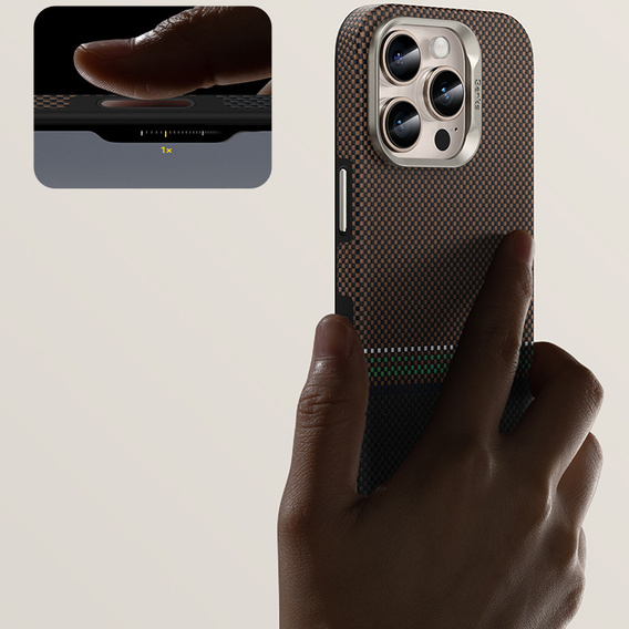 Etui BENKS Kevlar Magnetic Armor Pro Prestige 600D Y066 do MagSafe z aktywnym przyciskiem do iPhone 16 Pro Max