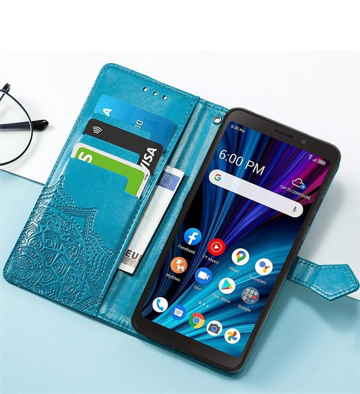 Etui z klapką do OnePlus Nord 4, Mandala, niebieskie