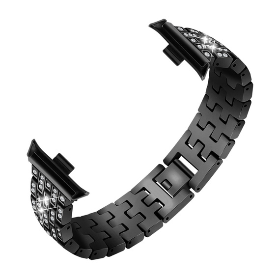 Bransoleta z Diamentami do Xiaomi Smart Band 8 Pro / Xiaomi Smart Band 9 Pro, Czarne