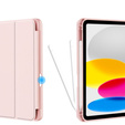 Etui do iPad 11" 2025 A16 (11 gen.) / iPad 10.9" 2022 (10 gen.), Smart Pencil, z miejscem na rysik, różowe