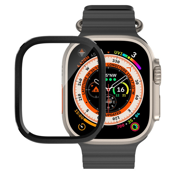 Ramka ochronna ze szkłem hartowanym do Apple Watch Ultra 1/2/3 49 mm