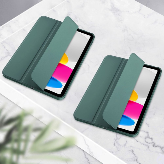 Etui do iPad 11" 2025 A16 (11 gen.) / iPad 10.9" 2022 (10 gen.), Smart Pencil, z miejscem na rysik, zielone