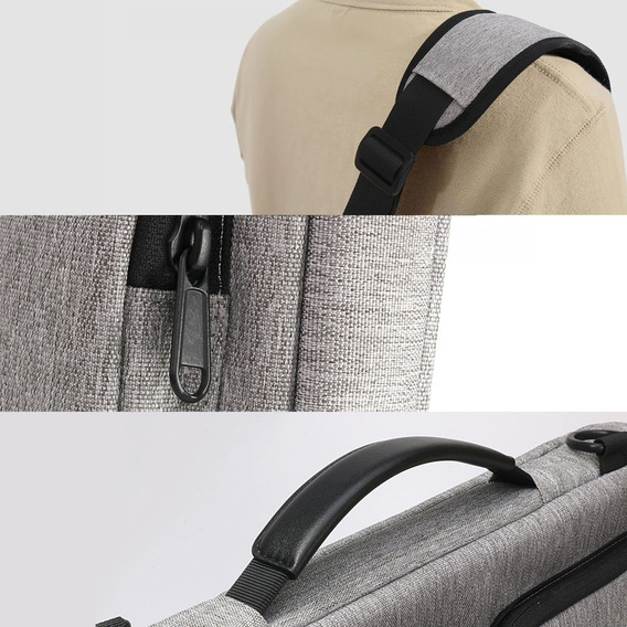 Tech-Protect Defender Bag, Etui Torba do laptopów 15-16 cali, Szara