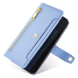 Etui z klapką do Realme 11 Pro 5G / Pro+ 5G, Wallet Zipper Pocket, niebieskie