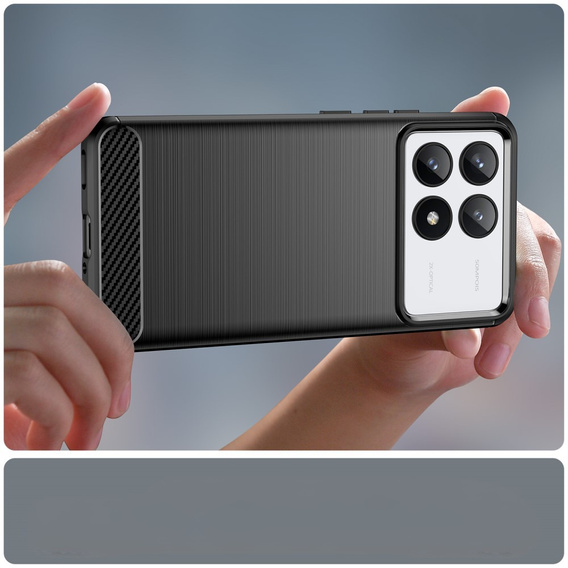 Etui do Xiaomi Poco F6 Pro, Carbon, czarne