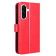 Etui z klapką do Samsung Galaxy A56 5G, Crazy Horse Wallet, czerwone