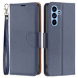Etui z klapką do Samsung Galaxy A54 5G, Wallet Litchi Magnet, granatowe